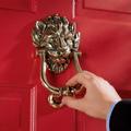 Design Toscano 10 Downing Street Lion Authentic Brass Door Knocker TE10